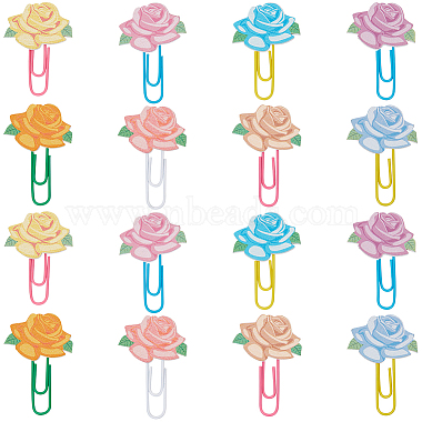 80Pcs Plastic Paper Clips(FIND-CP0001-60)-1