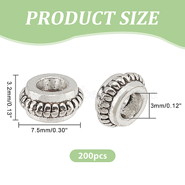 Donut Tibetan Style Alloy Spacer Beads(TIBEB-DC0001-01)-2