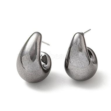 Teardrop Acrylic Stud Earrings(EJEW-P251-02)-2
