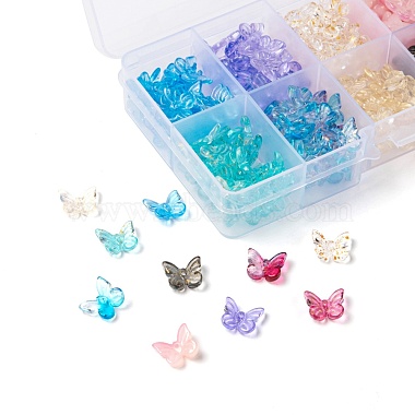 300Pcs Transparent Spray Painted Glass Charms(X1-GLAA-LS0001-02)-2