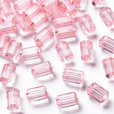 Pink Polygon Acrylic Beads