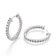 Brass Micro Pave Clear Cubic Zirconia Huggie Hoop Earrings(EJEW-EE0004-37P)-1