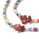 Наборы браслетов и ожерелий из стеклянных бусин радужного цвета(SJEW-JS01269)-5