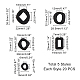PandaHall Elite 100Pcs 5 Styles Rubberized Style Acrylic Linking Rings(OACR-PH0001-54)-2