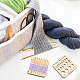 4Pcs 2 Style Wood Knitting Gauge Rulers(DIY-BC0009-31)-6