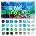 960Pcs 32 Style Transparent & Opaque Plastic Beads, Barrel, Mixed Color, 9x6mm, Hole: 3.5~3.8mm, about 30pcs/style(KY-YW0001-43)