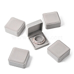 Square Velvet Bangle Display Boxes, Jewelry Storage Gift Cases for Bangle, Light Grey, 9x9x4cm(CON-YWC0007-01E)