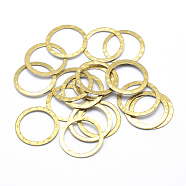 Brass Linking Rings, Ring/Circle, Lead Free & Cadmium Free & Nickel Free, Raw(Unplated), 16x0.5mm, Inner Diameter: 13mm(KK-J270-89C-RS)