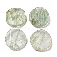 Green Watermelon Stone Glass Beads, Nuggets, 30x30x8.5~10mm, Hole: 1.2mm(G-B070-18C)