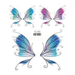 Body Art Tattoos, Temporary Tattoos Paper Stickers, Butterfly, Colorful, 12x10.5cm(PW-WGCB73F-02)