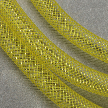 Plastic Net Thread Cord, Light Khaki, 4mm, 50Yards/Bundle(150 Feet/Bundle)
