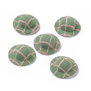 Cloth Cap Crafts Decoration, for DIY Jewelry Crafts Earring Necklace Hair Clip Decoration, Medium Sea Green, 3.5x1.2cm
