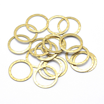 Brass Linking Rings, Ring/Circle, Lead Free & Cadmium Free & Nickel Free, Raw(Unplated), 16x0.5mm, Inner Diameter: 13mm