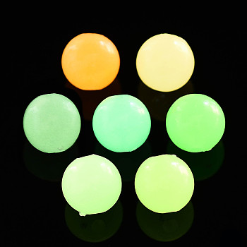 Luminous Acrylic Beads, Glow in the Dark, Round, Mixed Color, 10mm, Hole: 2.5mm, about 950pcs/500g