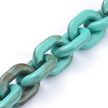 Dark Turquoise Acrylic Cable Chains Chain