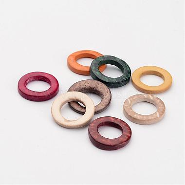 Dyed Wood Jewelry Findings Coconut Linking Rings(X-COCO-O006C-M)-2
