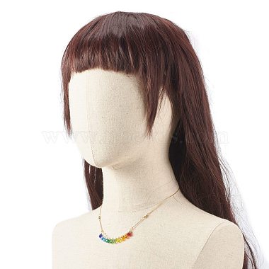 Collier pendentif en perles de coquillage et perles de verre à facettes pour adolescentes et femmes(X1-NJEW-TA00012)-4