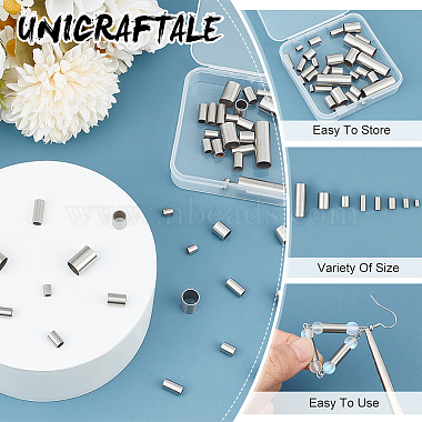 unicraftale 304 Edelstahlrohrperlen(STAS-UN0001-73P)-5