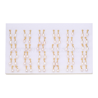 Natural Pearl Teardrop Dangle Stud Earrings(PEAR-N020-06H)-4