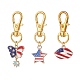 Independence Day Alloy Enamel Pendant Decorations(HJEW-JM00907)-1