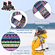 craspire 4pcs 4 couleurs imprimé polyester coton bandoulière pour patin à glace(AJEW-CP0001-90)-3
