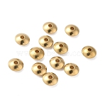 Brass Spacer Beads, Rondelle, Nickel Free, Raw(Unplated), 6.5x3.3mm, Hole: 1mm(KK-P095-15-B-01)