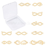 10Pcs 10 Style 304 & 201 Stainless Steel Links Connectors, Infinity, Golden, 1pcs/style(STAS-SC0002-55G)