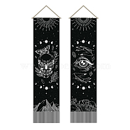 Polyester Wall Hanging Tapestry, for Bedroom Living Room Decoration, Rectangle, Eye, 1160x330mm, 2pcs/set(AJEW-WH0399-031)