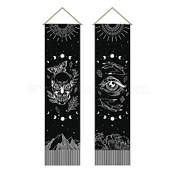 Polyester Wall Hanging Tapestry, for Bedroom Living Room Decoration, Rectangle, Eye, 1160x330mm, 2pcs/set(AJEW-WH0399-031)