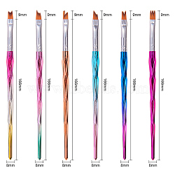 Nail Art Liner Brush, Drawing Line Pen, Aluminium Tube & Nylon Fiber Pen Head, Mixed Color, 175x8mm(MRMJ-Q059-003-M)