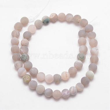 Chapelets de perle en agate géode druzy naturelle(G-K166-09-10mm-08)-2