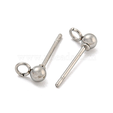 Non-Tarnish 304 Stainless Steel Stud Earring Findings(STAS-O004-10A-P)-2