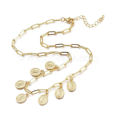 Brass Pendant Necklaces(NJEW-M185-01G)-2