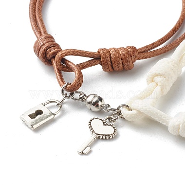 Bracelets réglables en corde de polyester ciré coréen(X1-BJEW-TA00001)-2