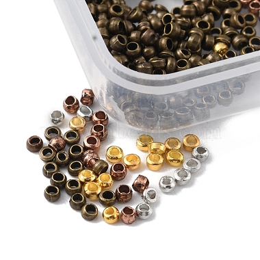 2200Pcs 4 Style Brass Crimp Beads(KK-FS0001-19)-4