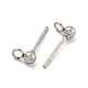 Non-Tarnish 304 Stainless Steel Stud Earring Findings(STAS-O004-10A-P)-2