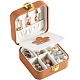 Square PU Leather Jewelry Set Organizer Zipper Box(PW-WG68047-03)-1
