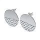 Boucles d'oreilles à tige en acier inoxydable anti-ternissement 201(EJEW-K270-28P)-1