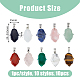 HOBBIESAY 10Pcs 10 Styles Mixed Gemstone Pendants(G-HY0001-46)-2