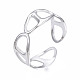 304 Stainless Steel Oval Wrap Open Cuff Ring(RJEW-T023-62P)-3