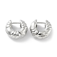 Rack Plating Brass Hoop Earrings for Women, Long-Lasting Plated, Lead Free & Cadmium Free, Platinum, 16.5x17.5x7mm(KK-Z038-09P)