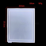 Photo Frame  Molds Food Grade Silicone Molds, for UV Resin, Epoxy Resin Jewelry Making, Rectangle, White, 263x205x9mm(SIMO-PW0001-384A-01)