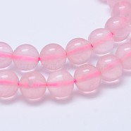 Natural Madagascar Rose Quartz Beads Strads, Grade AA, Round, 6mm, Hole: 0.8mm, about 65pcs/strands, 15~16 inch(G-D653-6mm)