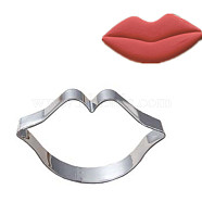 304 Stainless Steel Cookie Cutters, Cookies Moulds, DIY Biscuit Baking Tool, Lip, Stainless Steel Color, 80x41x17.5mm(DIY-E012-24)