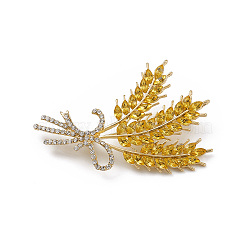 Rhinestone Brooch Pin, Light Gold Alloy Lapel Pin for Backpack Clothes, Food, 66x45x3mm(PALLOY-K002-01KCG-02)