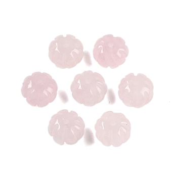 Natural Rose Quartz Beads, Pumpkin, 12x9mm, Hole: 1.2mm