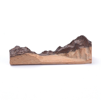 Unfinished Sandalwood Mountain, for DIY Epoxy Resin, UV Resin Jewelry Decoration Making, BurlyWood, 40x9x12mm