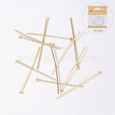 2cm Real Gold Plated Brass Flat Head Pins