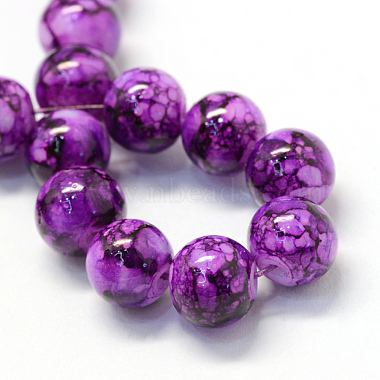 Chapelets de perles en verre peint(X-DGLA-Q019-8mm-69)-2
