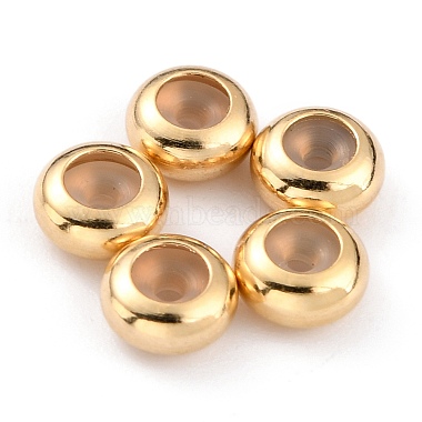 Real 24K Gold Plated Rondelle Brass Stopper Beads